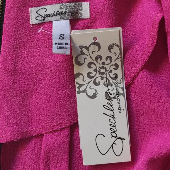 Speechless Solid Hot Pink Dress Size Small New with Tags NWT (small defect) - Picture 4 of 7
